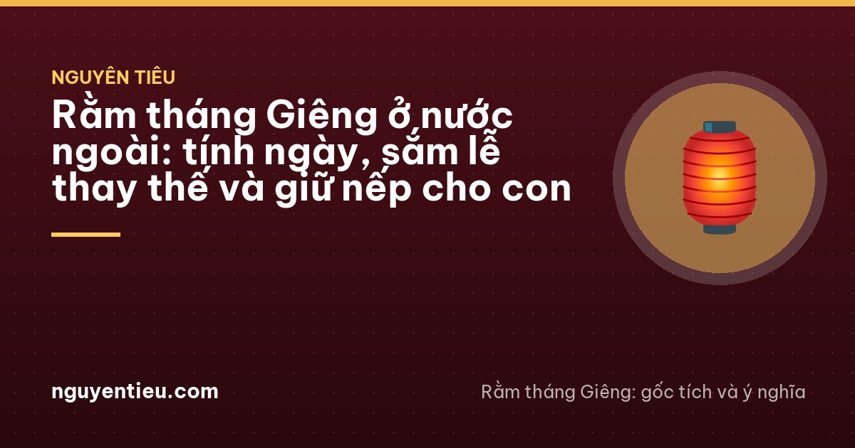 Grandmother seen from behind in a Hai Phong living room holding up a phone for a video call beside a small altar with fruit and flowers, warm evening lamp light